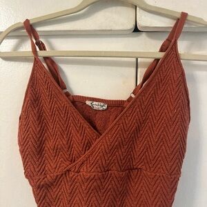Anthropologie Rust Knit Top